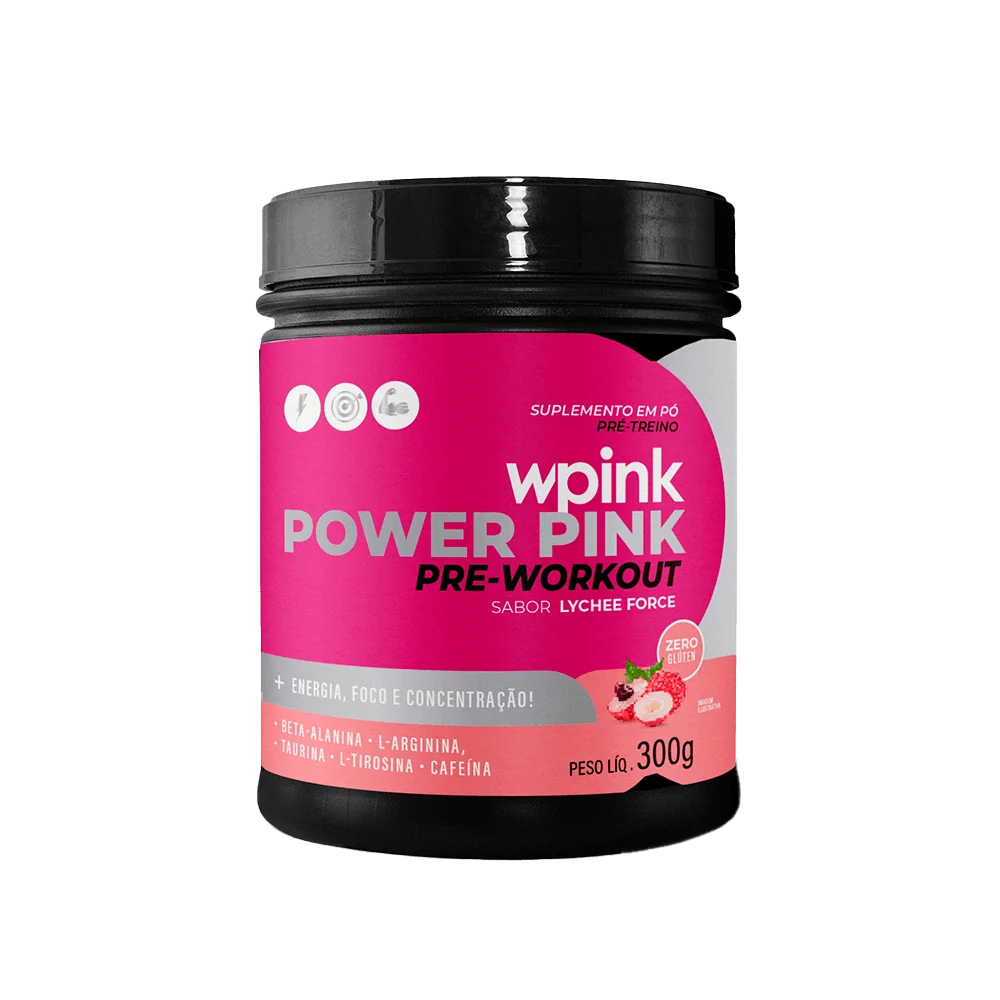 super power pink de lichia - pré-treino – 300g - wp