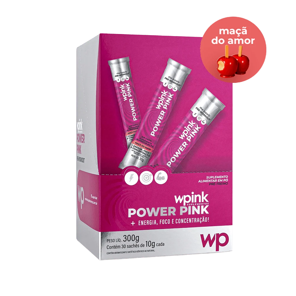 power pink de maçã do amor - pré-treino - 300g - wp