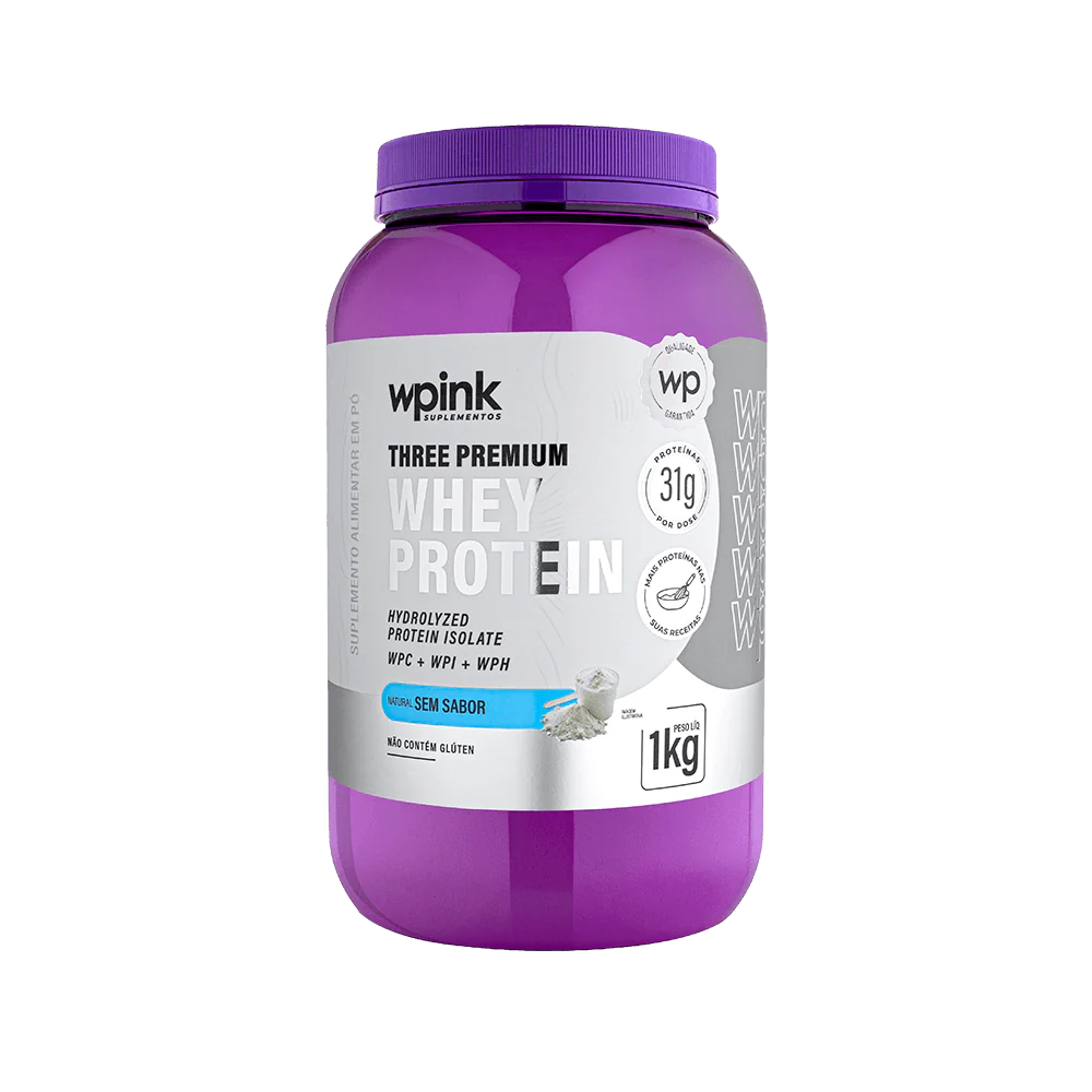 three premium whey protein sem sabor - (1kg) - wp